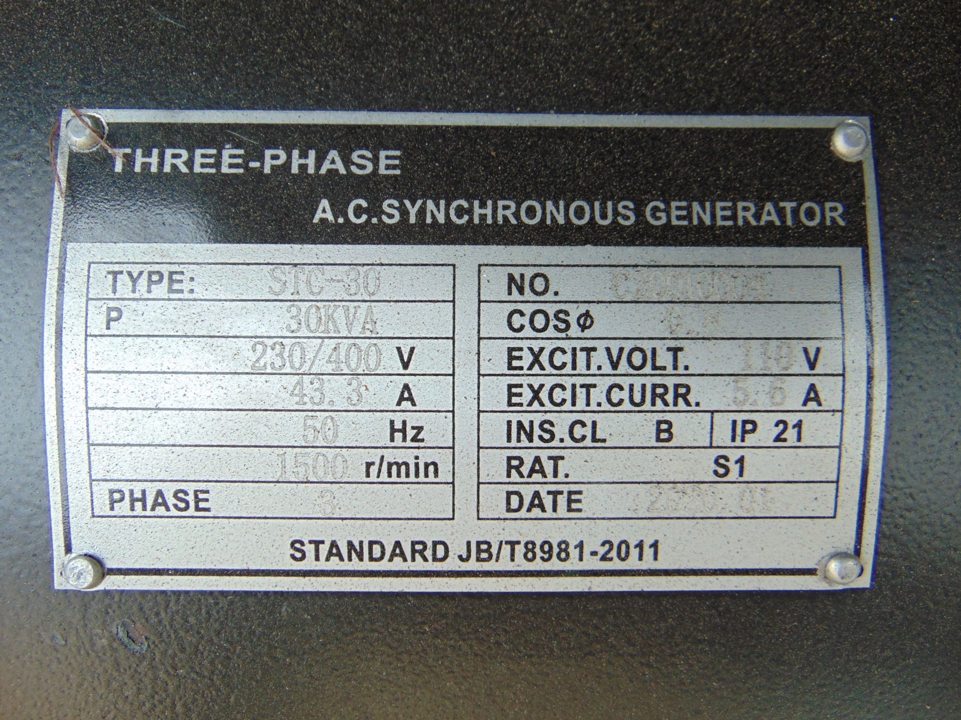 UNISSUED 30 KVA 3 Phase Silent Diesel Generator Set - Image 20 of 20