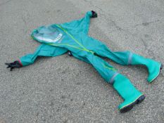 10 x Respirex Tychem TK Gas-Tight Hazmat Suit Type 1A with Attached Boots and Gloves