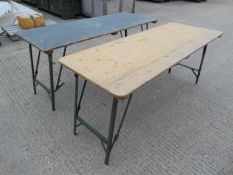 2 x Standard British Army 6 ft Folding Tables