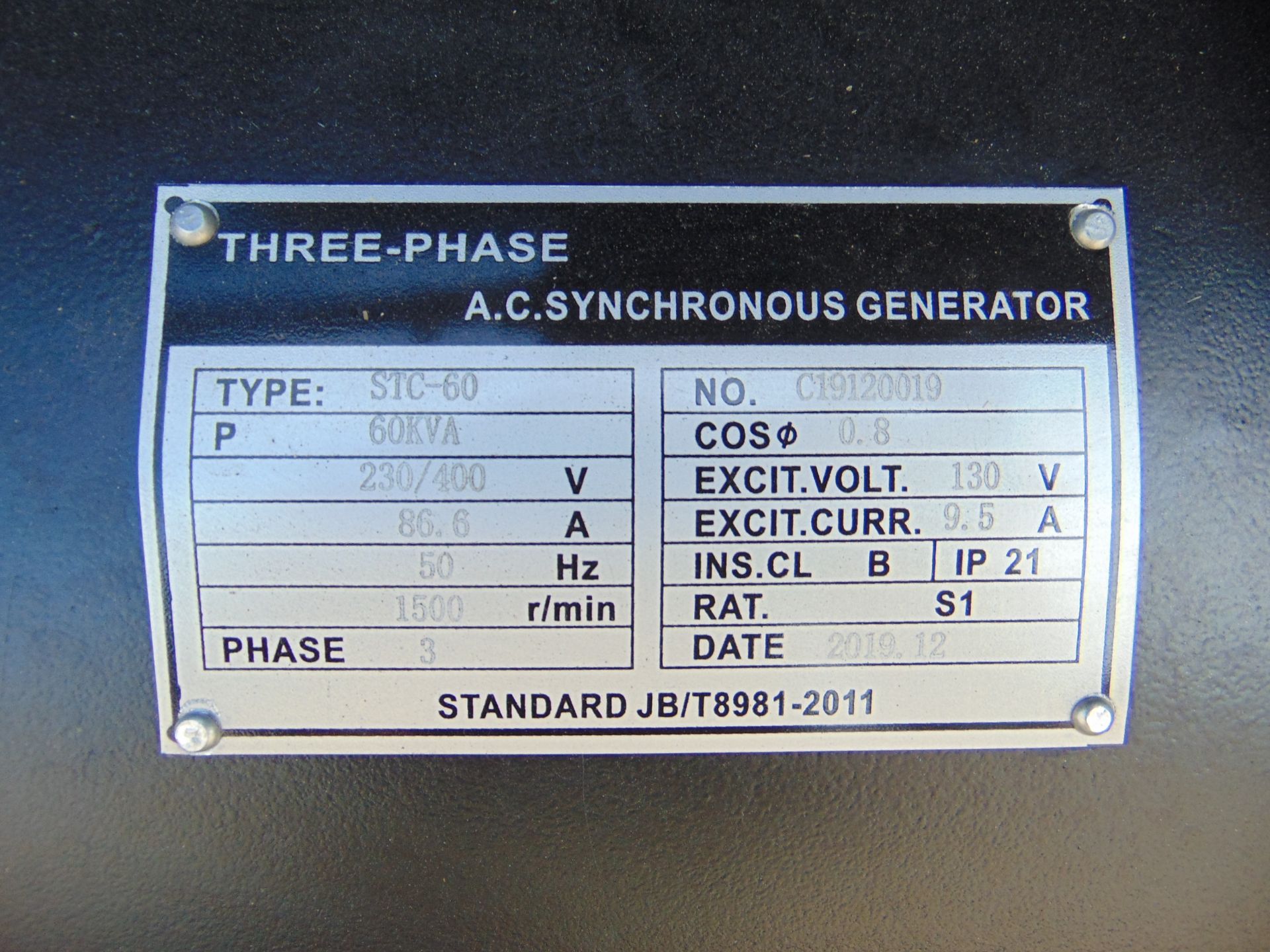 UNISSUED 60 KVA 3 Phase Silent Diesel Generator Set - Image 13 of 15