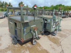 2 x Hunting Engineering Single Axle Trailers with folding Drawbar Etc. RAF