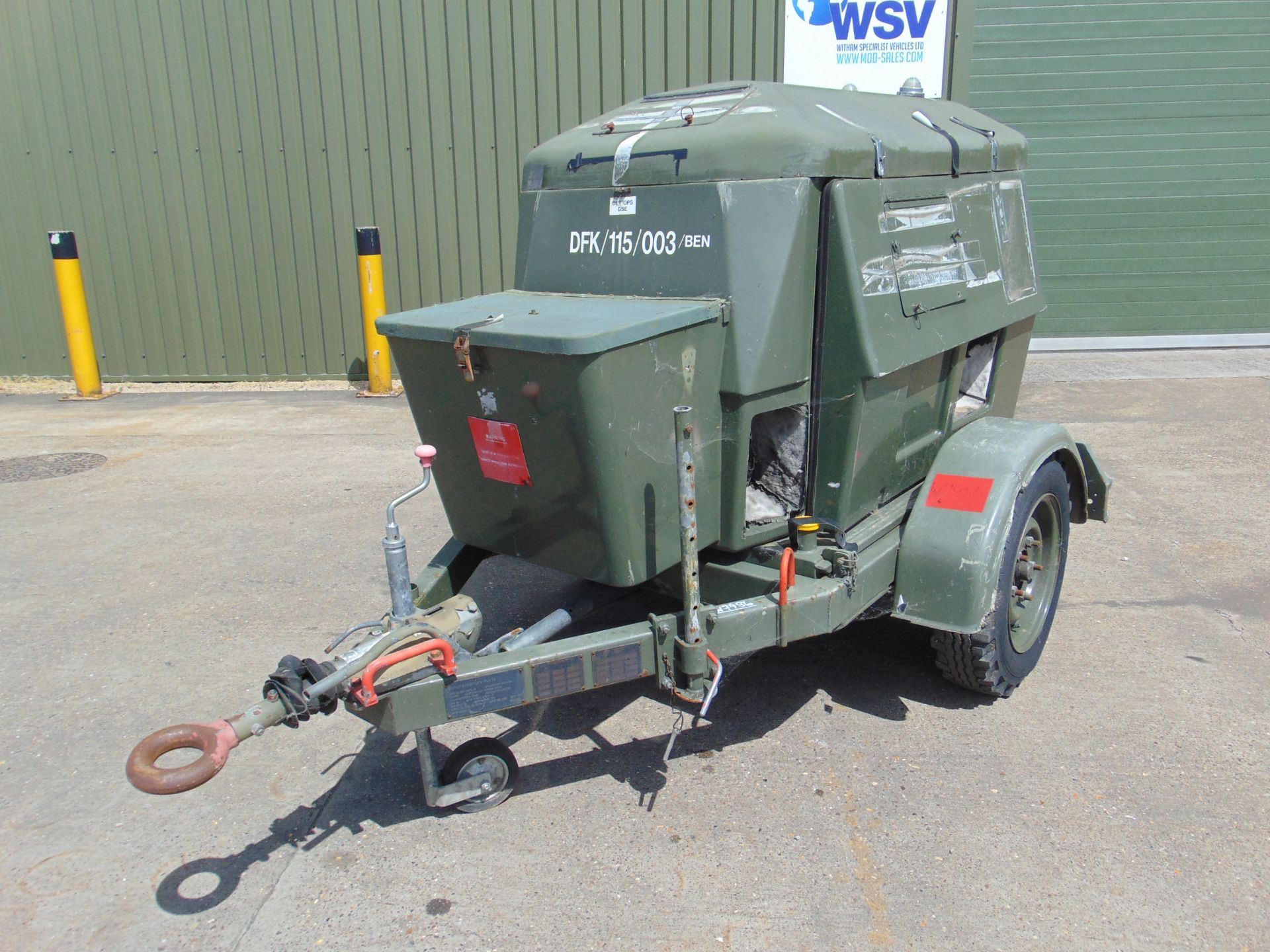 Ex UK Royal Air Force Trailer Mounted 25 KVA Generator