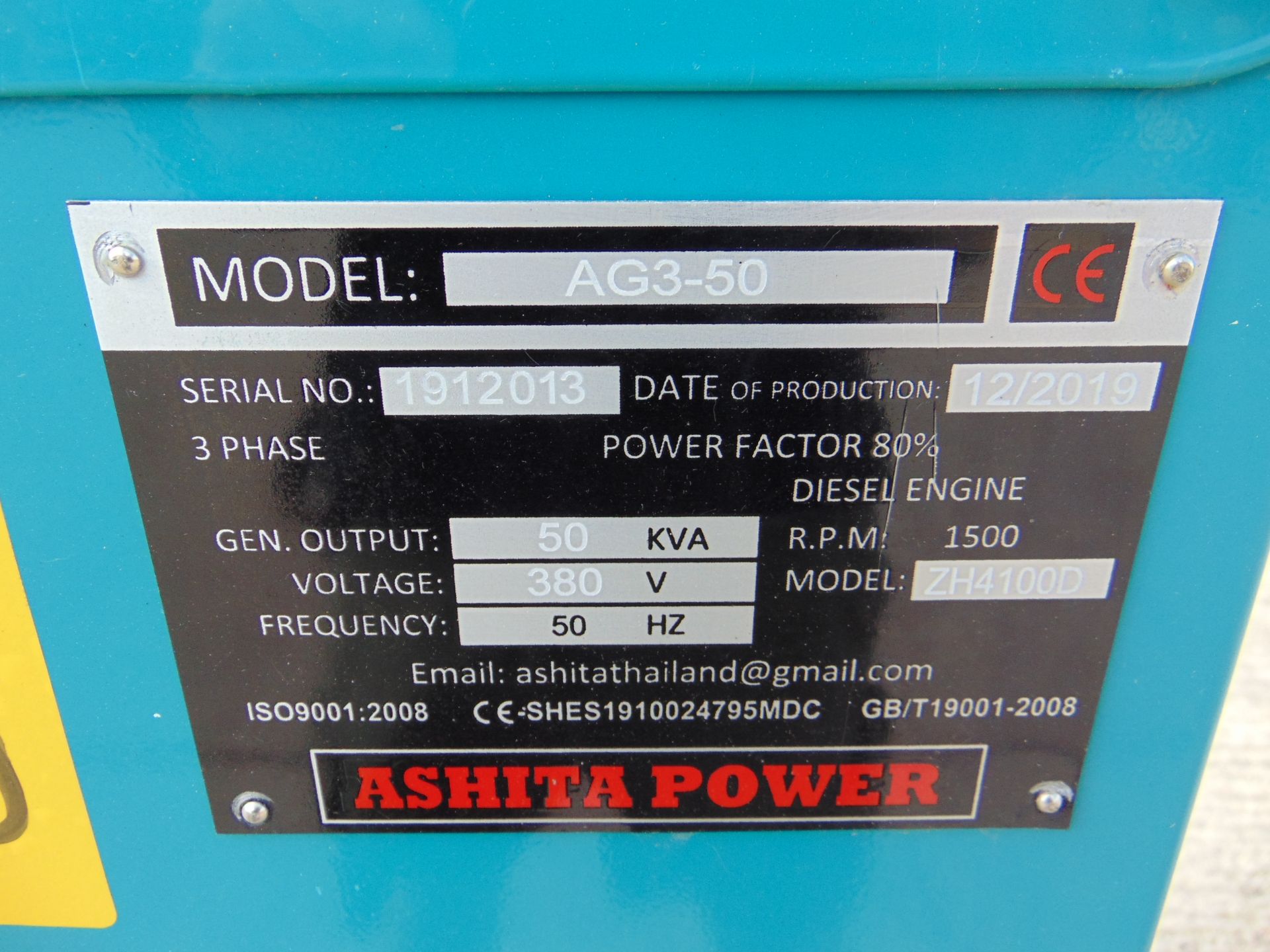 UNISSUED 50 KVA 3 Phase Silent Diesel Generator Set - Image 7 of 19