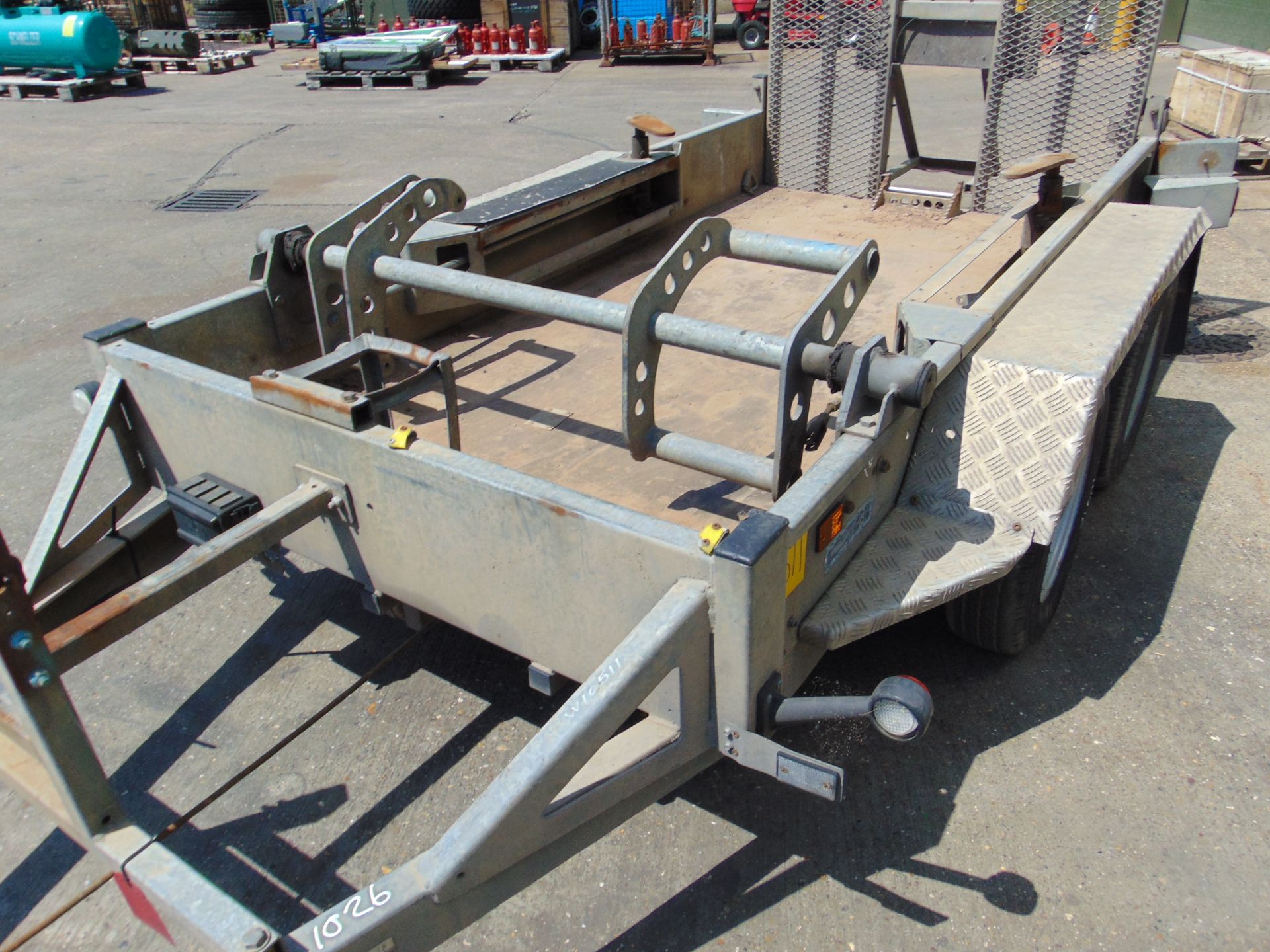 Indespension galvanised 2700 twin axle mini digger/plant trailer - Image 3 of 13