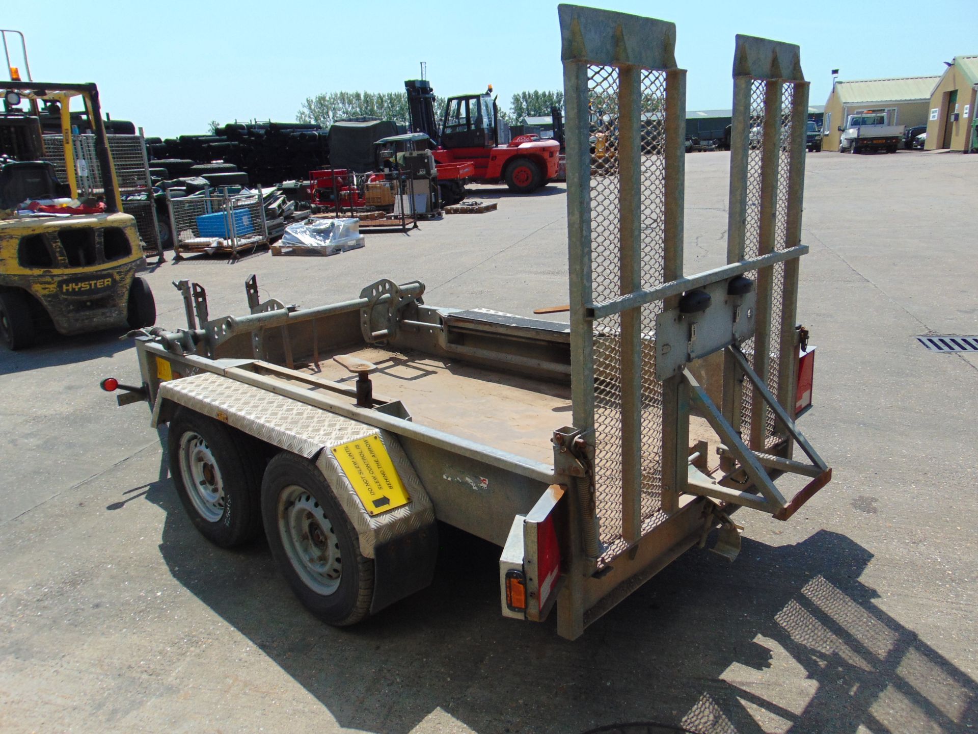 Indespension galvanised 2700 twin axle mini digger/plant trailer - Image 8 of 13