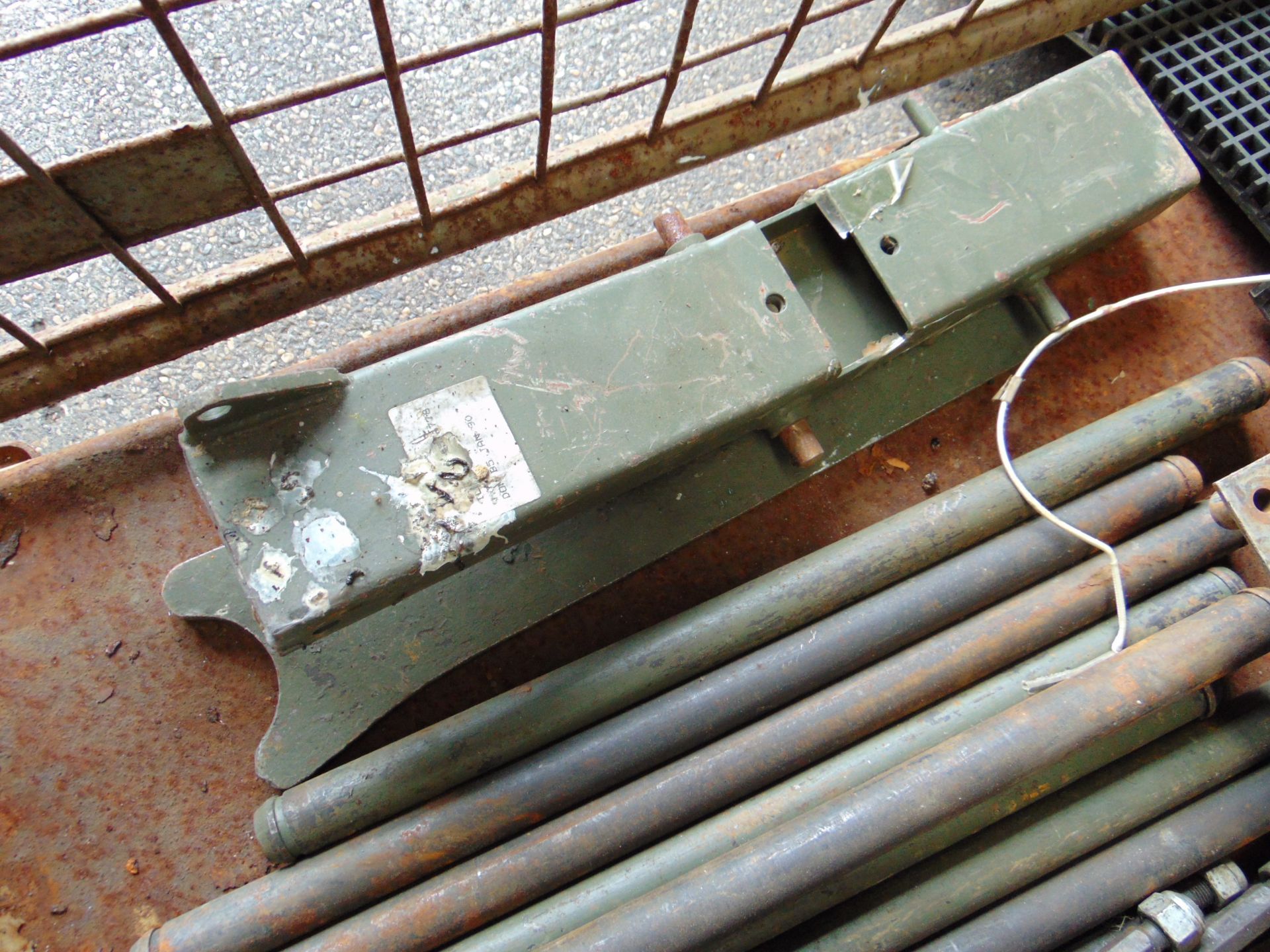 Mixed Stillage of AFV Spares including Track Pins, CVRT Floor Plate, Radio Fitting Kit etc - Image 4 of 7