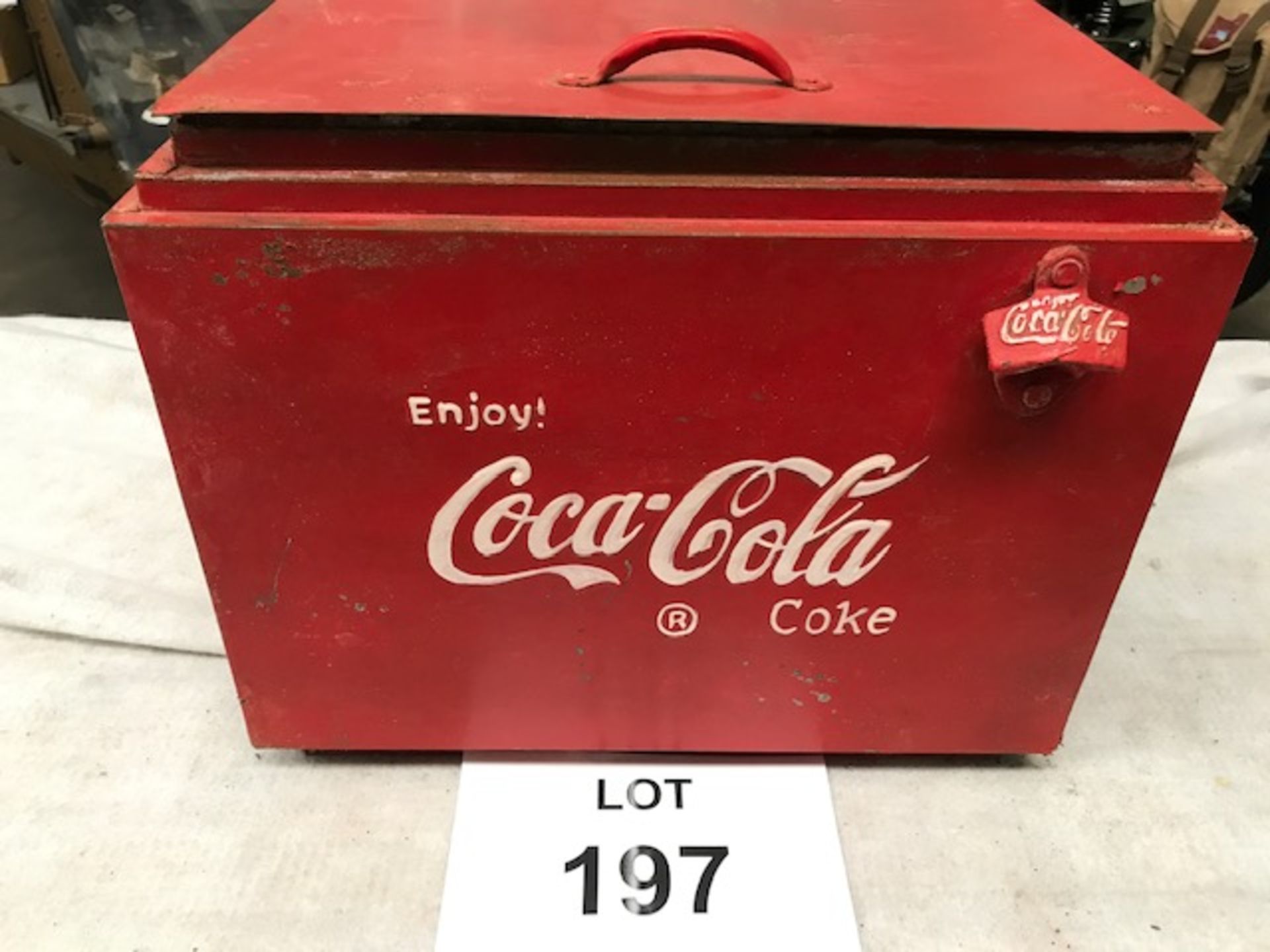 Vintage Coca Cola Galvanised Lined Cool Box - Image 2 of 3