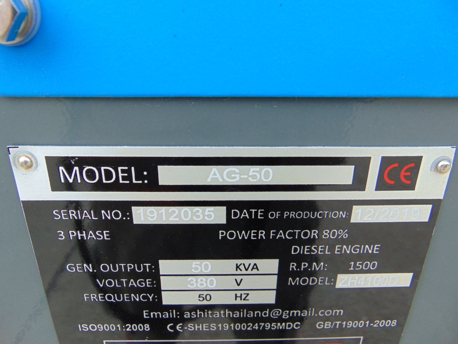 UNISSUED 50 KVA 3 Phase Silent Diesel Generator Set - Image 7 of 21