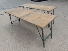 2 x Standard British Army 6 ft Folding Tables