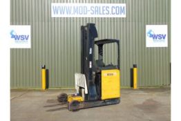 Yale MR16 Electric Reach Fork Lift Truck c/w Battery Charger ONLY 492 HOURS! MOD Contract