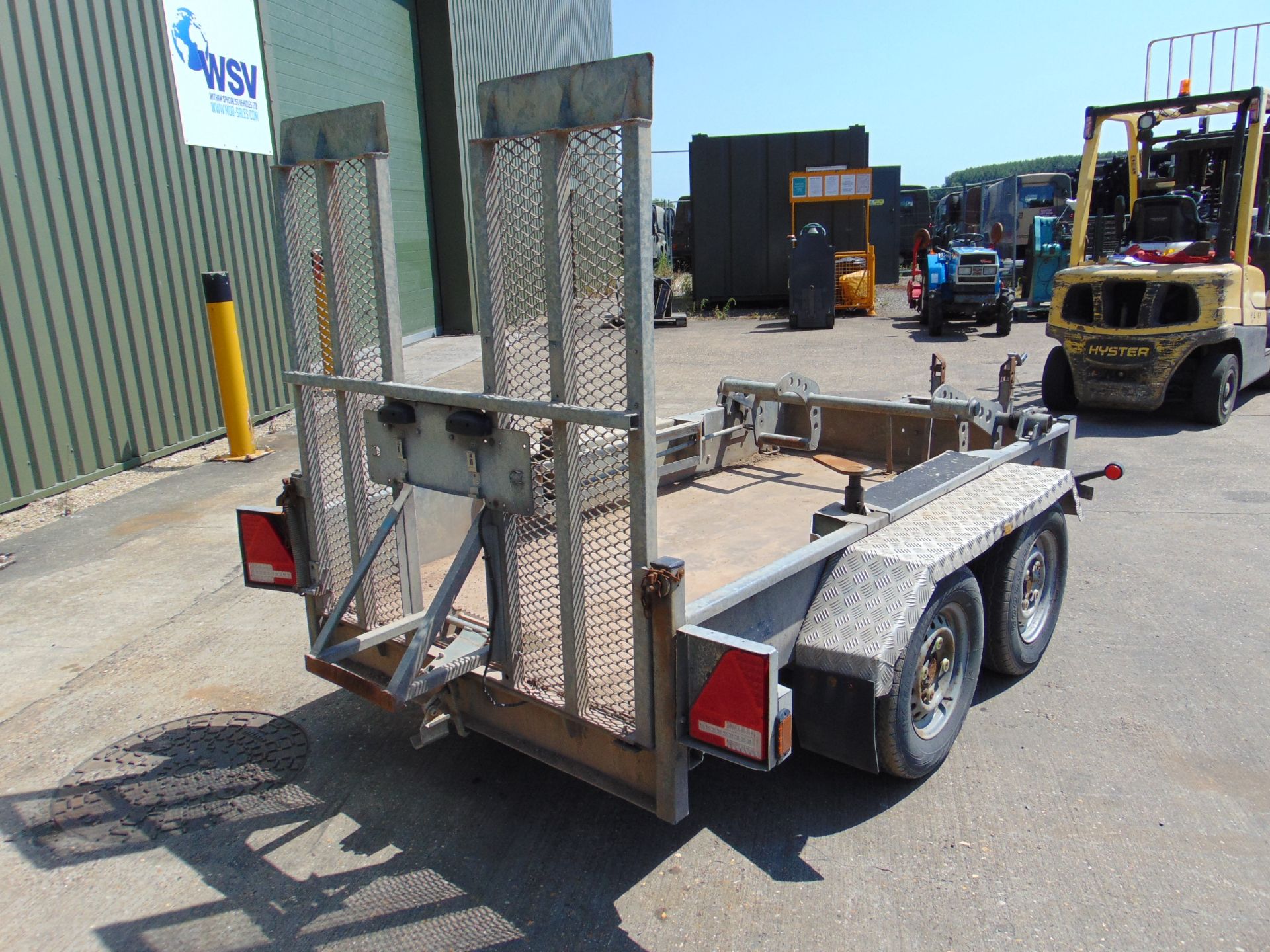 Indespension galvanised 2700 twin axle mini digger/plant trailer - Image 10 of 13