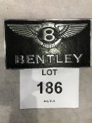 Cast Aluminium Bentley Advertising Sign New Unused