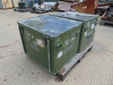 2 x Large Aluminium Storage Boxes 85 x 73 x 65 cms as shown