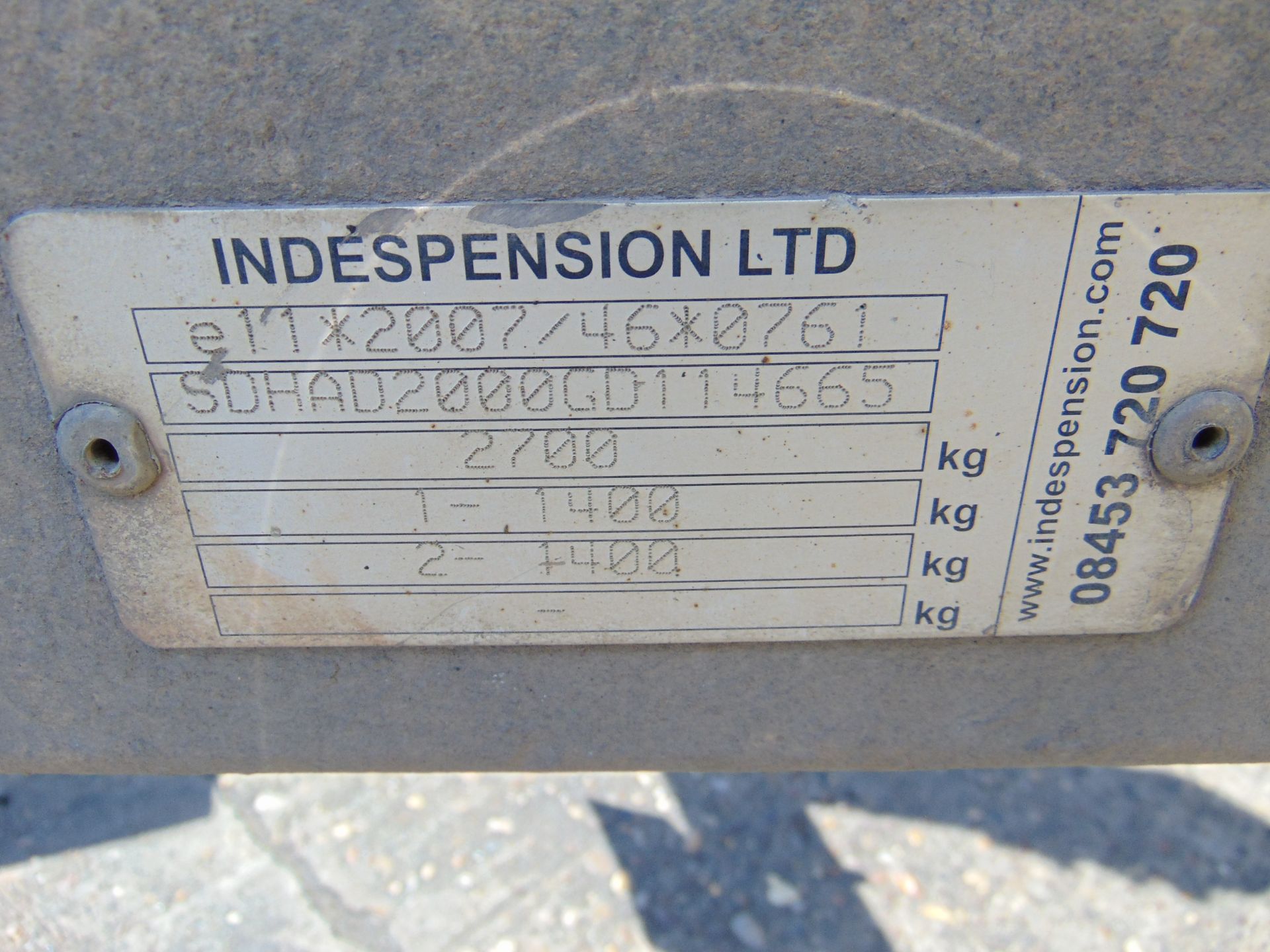 Indespension galvanised 2700 twin axle mini digger/plant trailer - Image 13 of 13