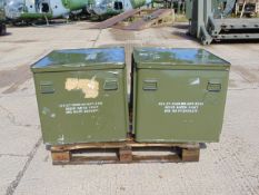 2 x Large Aluminium Storage Boxes 85 x 73 x 65 cms as shown