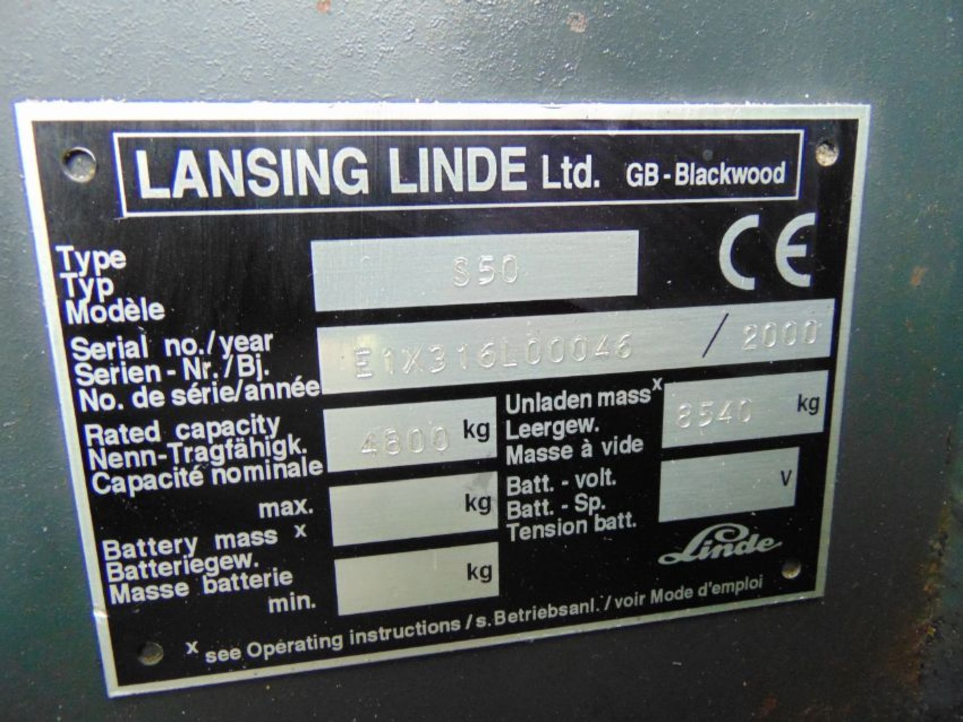 Linde S50 Sideloader Diesel Forklift 1882 hrs ! - Image 25 of 25