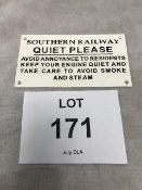 Southern Railways Cast Iron Railway Sign