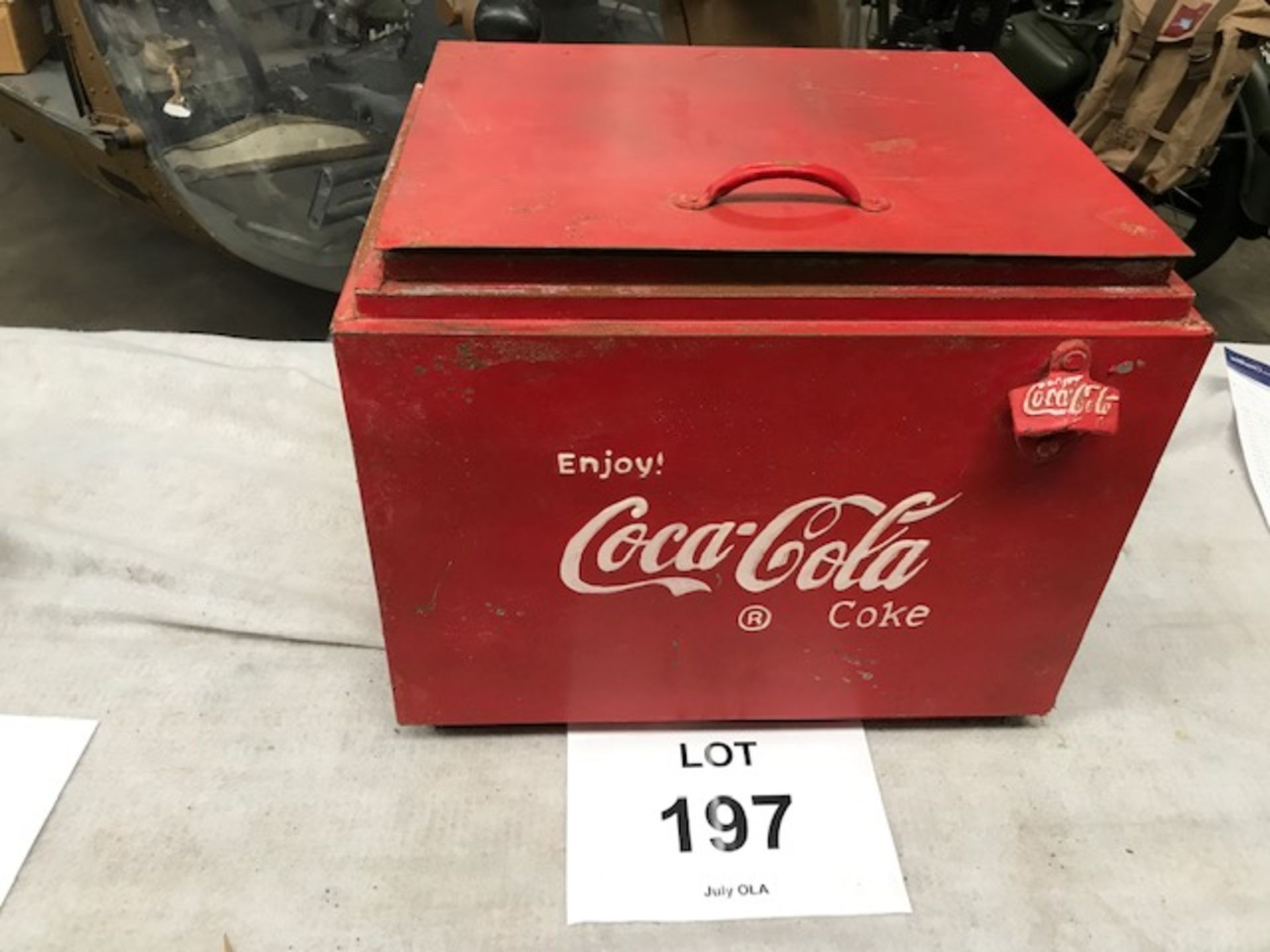 Vintage Coca Cola Galvanised Lined Cool Box