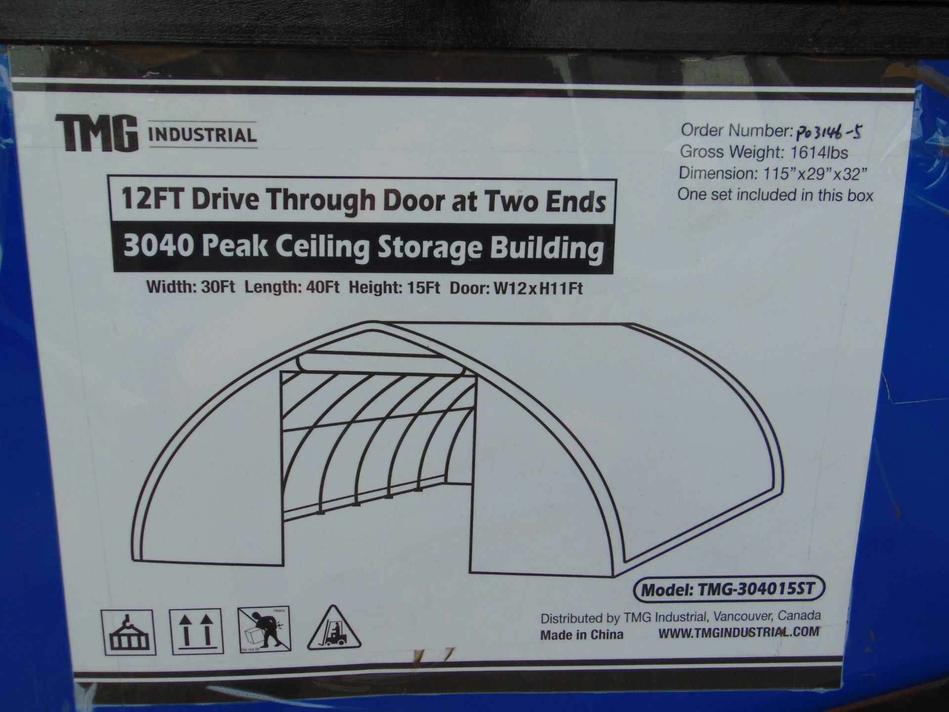 Heavy Duty Storage Shelter 30'W x 40'L x 12' H - Image 5 of 5