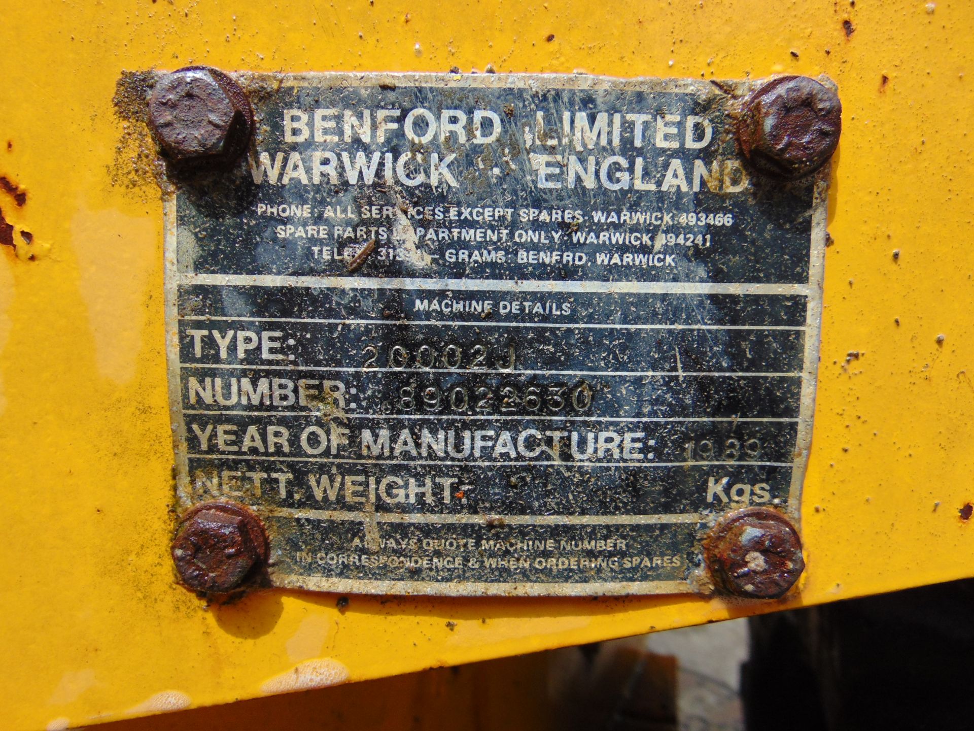 Benford 2000 Dumper - Image 15 of 15