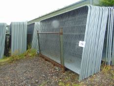 20 x NEW UNISSUED HERAS STYLE FENCING PANELS 3.5M x 2M GALVANIzED C/W WITH FEET AND BRACKETS