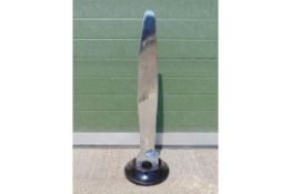 POLISHED ALUMINIUM PROPELLER BLADE ON STAND