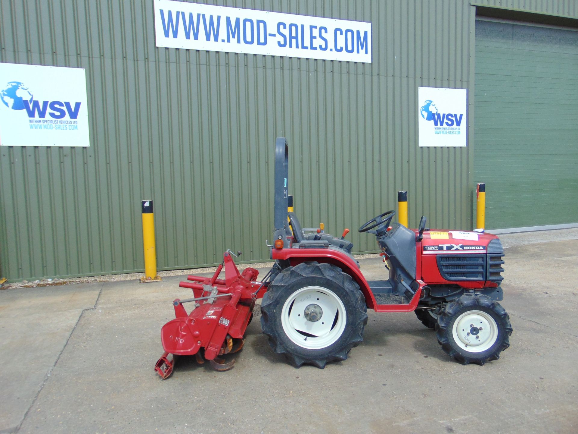 HONDA TX 150 COMPACT TRACTOR C/W ROTAVATOR 4x4 DIESEL - 597 HOURS.