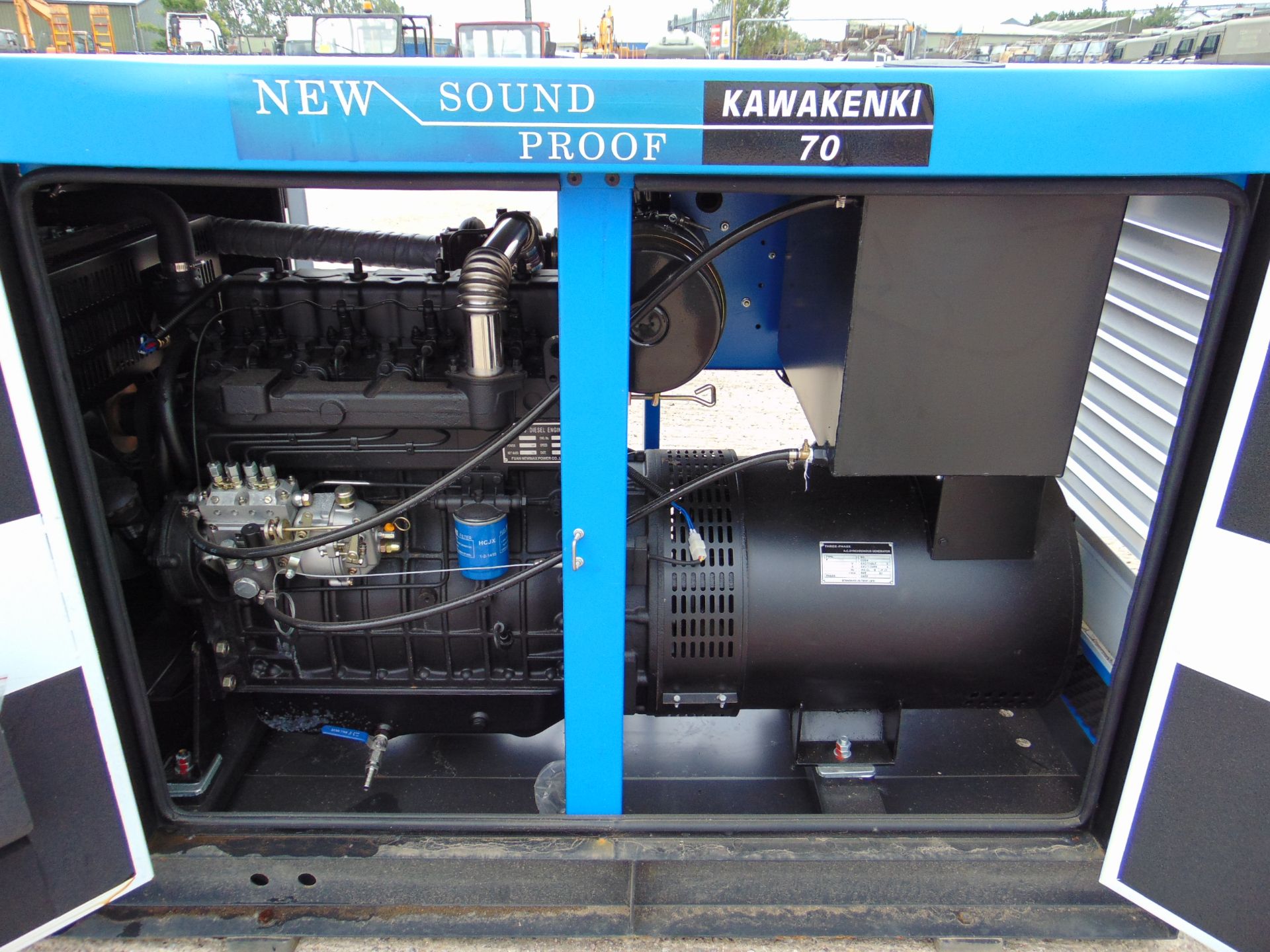 UNISSUED WITH TEST HOURS ONLY 70 KVA 3 Phase Silent Diesel Generator Set - Image 12 of 22