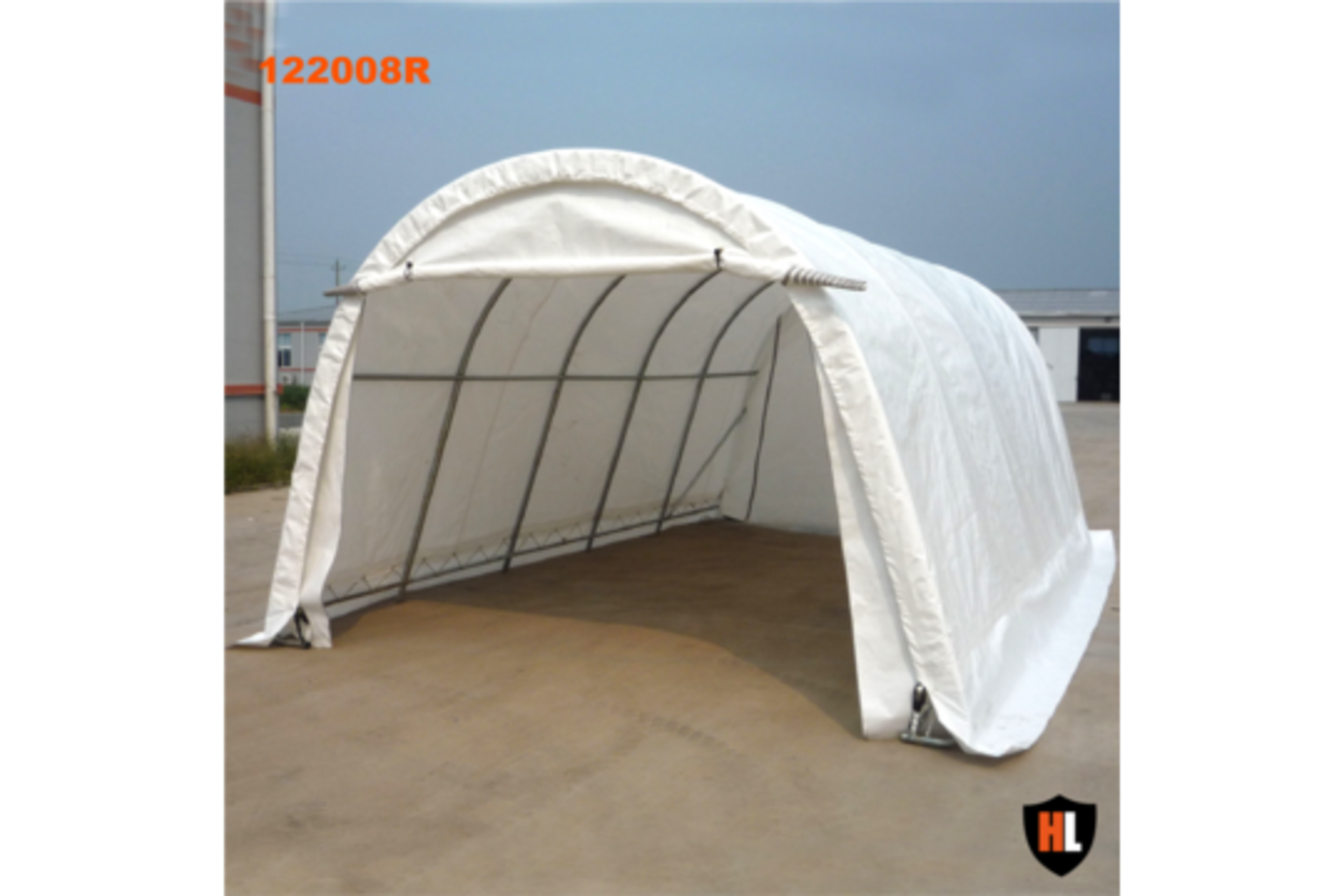 HEAVY DUTY HARDLIFE GARAGE TENT 12'W x 20'L x 8'H P/N.122008R - Image 2 of 5