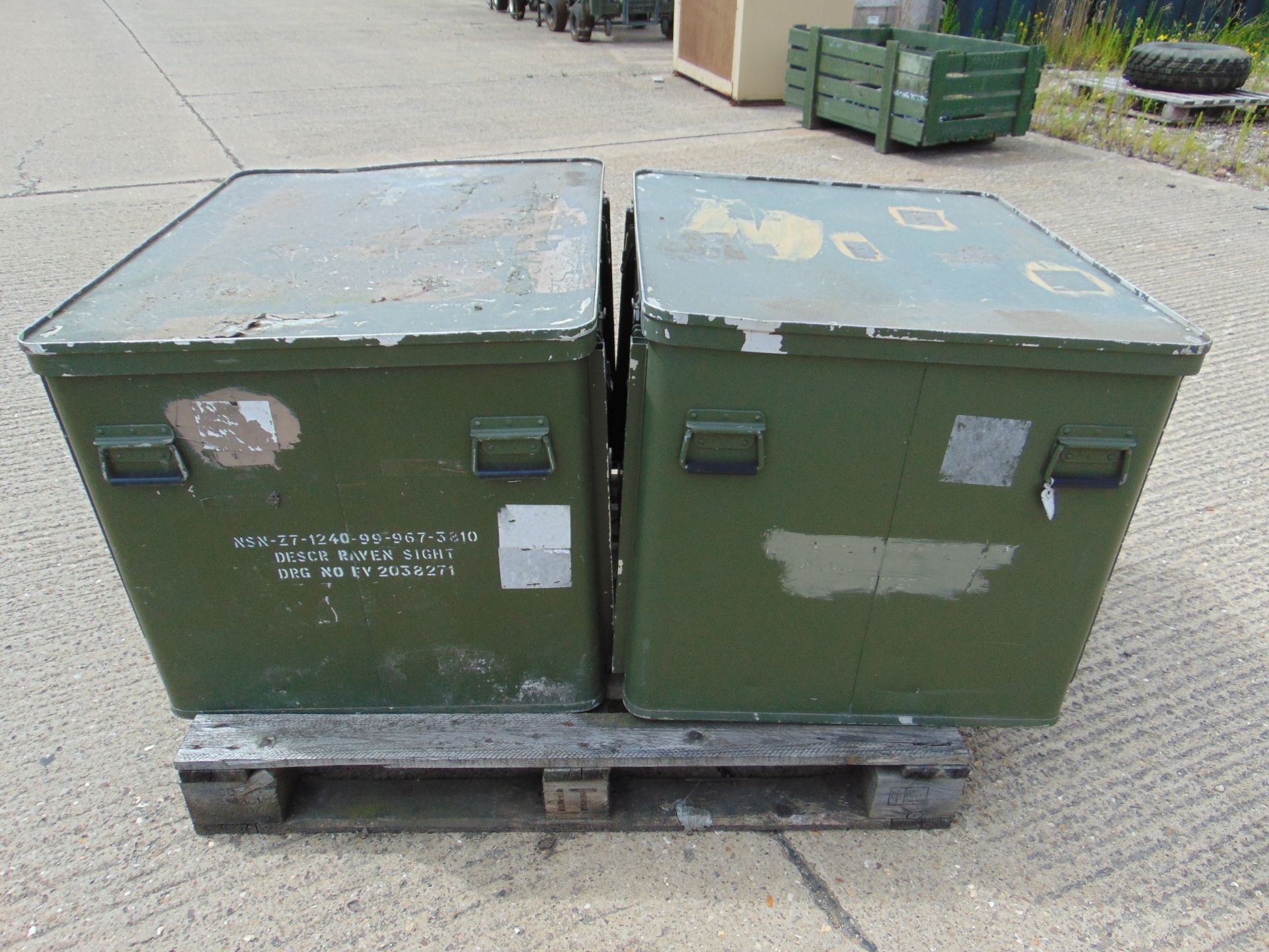 2 x Large Aluminium Storage Boxes 85 x 73 x 65 cms as shown