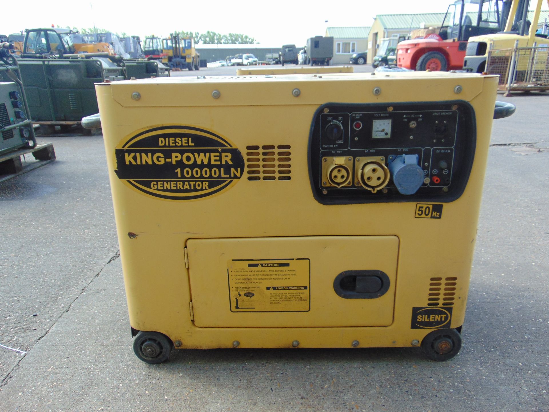 KING POWER 10000 LN SILENT DIESEL GENERATOR 230/110 VOLT SINGLE PHASE 50Hz - Image 2 of 6