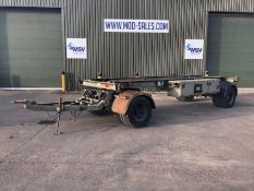 King DB20 2 axle drawbar skeletal trailer