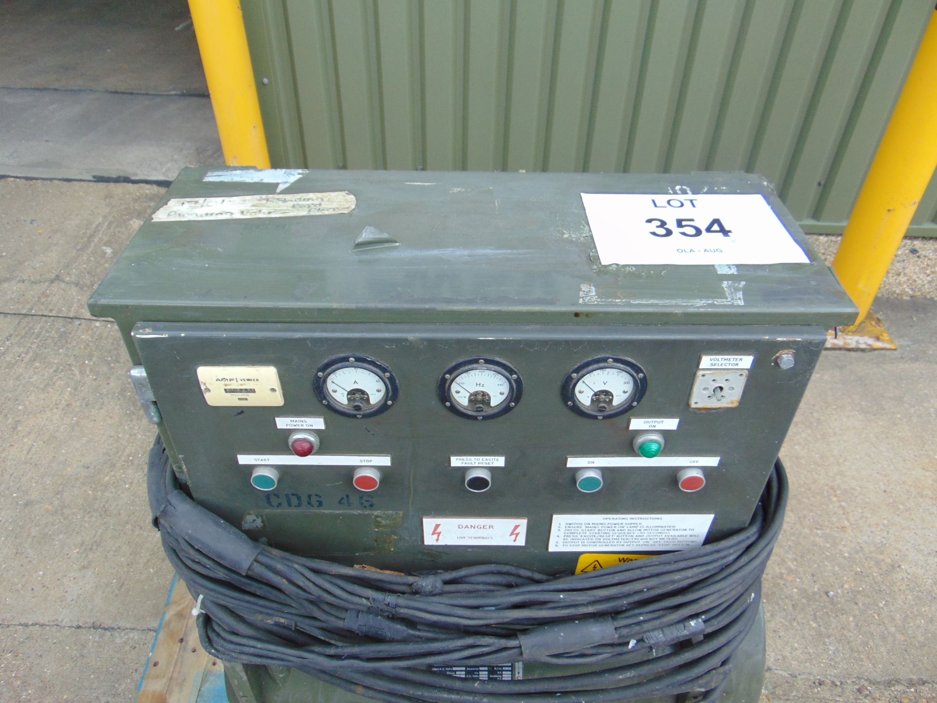 ELECTRO DYNAMIC CONSTRUCTION LTD 15 KVA 3 PHASE MOTOR GENERATOR UNIT