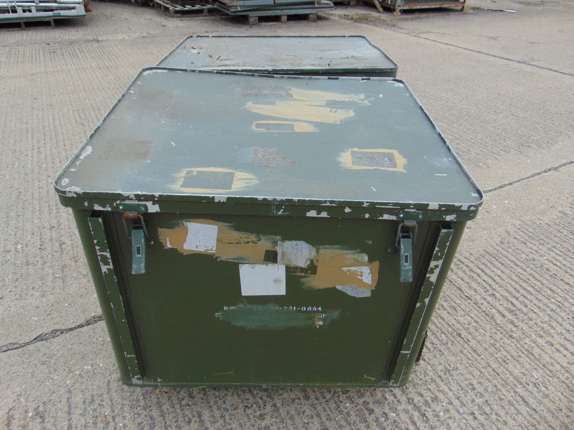 2 x Large Aluminium Storage Boxes 85 x 73 x 65 cms as shown - Image 2 of 5