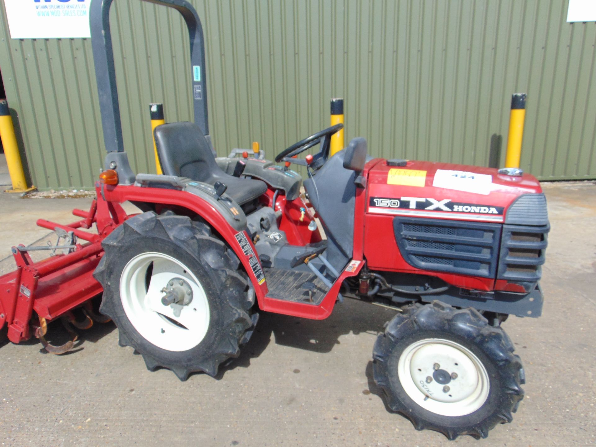 HONDA TX 150 COMPACT TRACTOR C/W ROTAVATOR 4x4 DIESEL - 597 HOURS. - Image 3 of 16