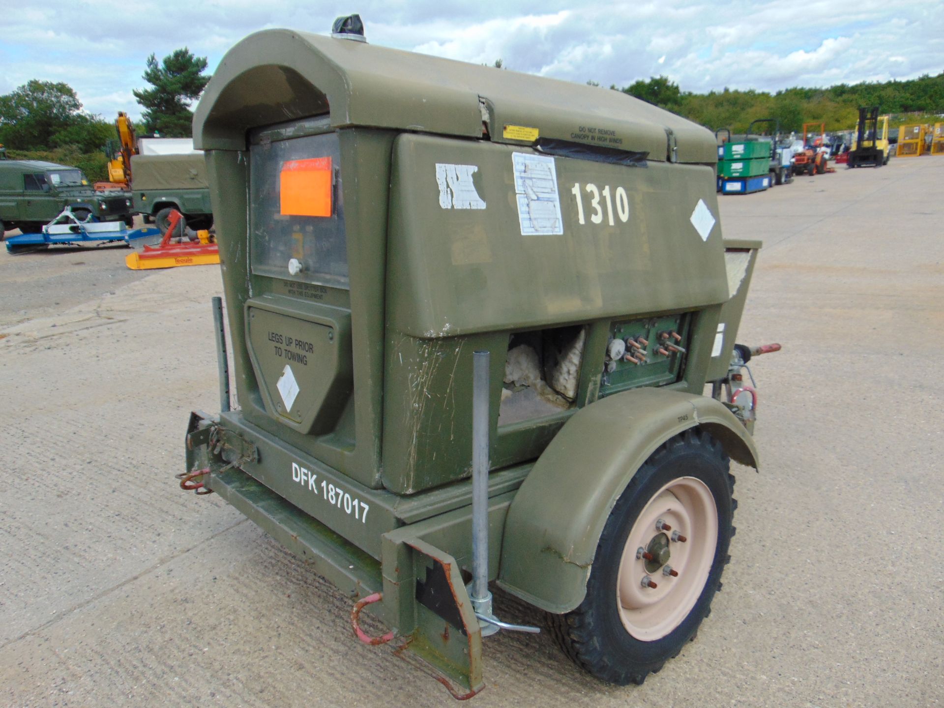 Ex Uk Royal Air Force Trailer Mounted 25 KVA Generator - Image 7 of 13