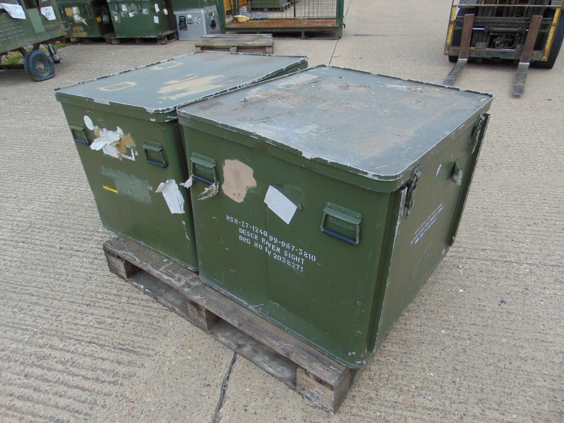 2 x Large Aluminium Storage Boxes 85 x 73 x 65 cms as shown - Image 3 of 5