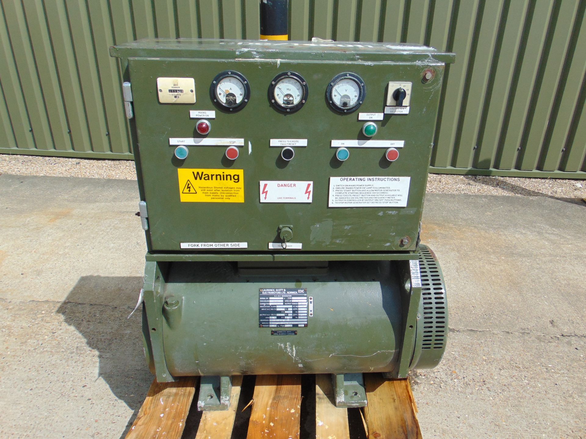 AC/AC 15 KVA Motor Generator 415/380 volt 50 Hz 115/200 V Output