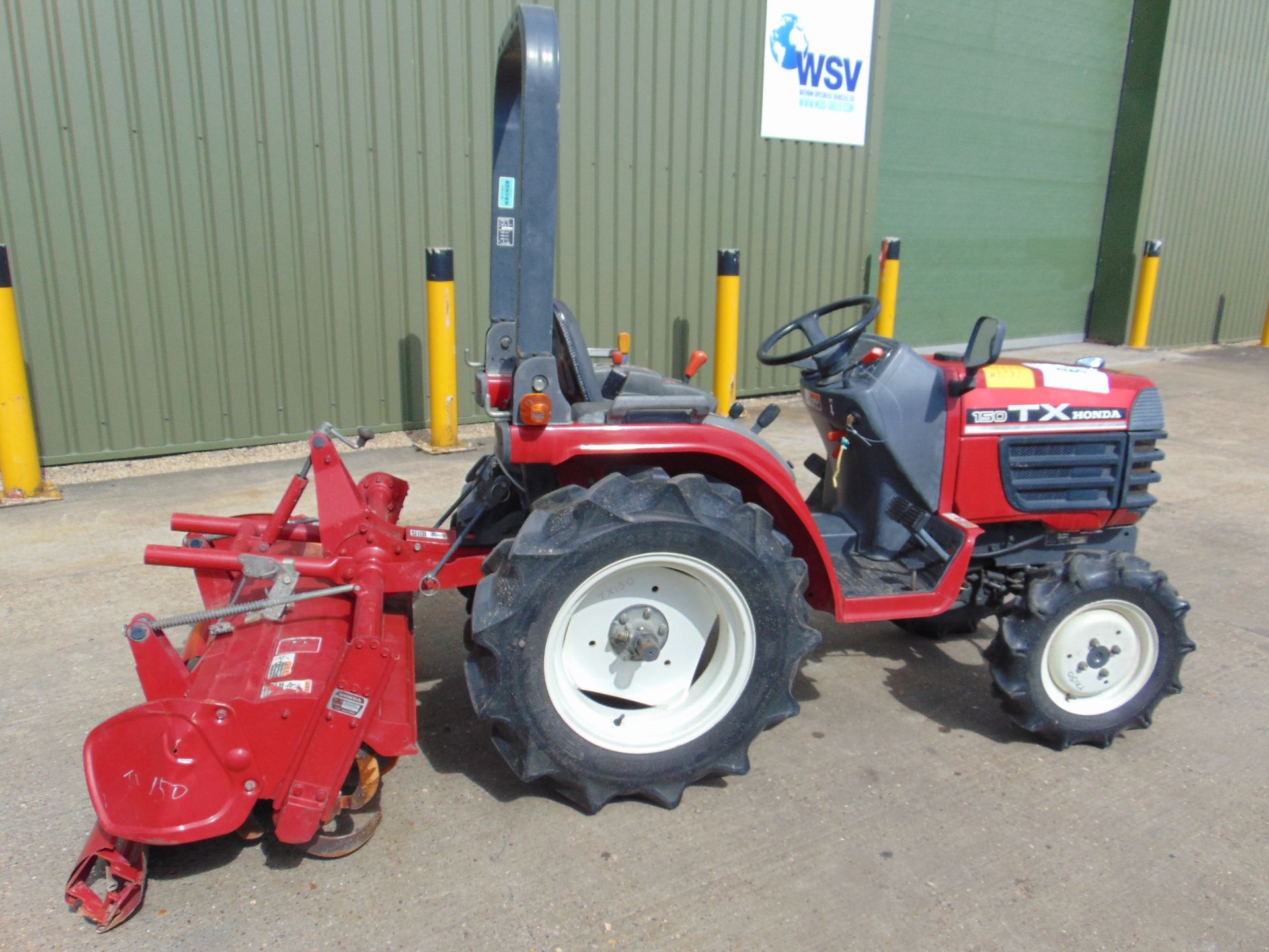 HONDA TX 150 COMPACT TRACTOR C/W ROTAVATOR 4x4 DIESEL - 597 HOURS. - Image 2 of 16