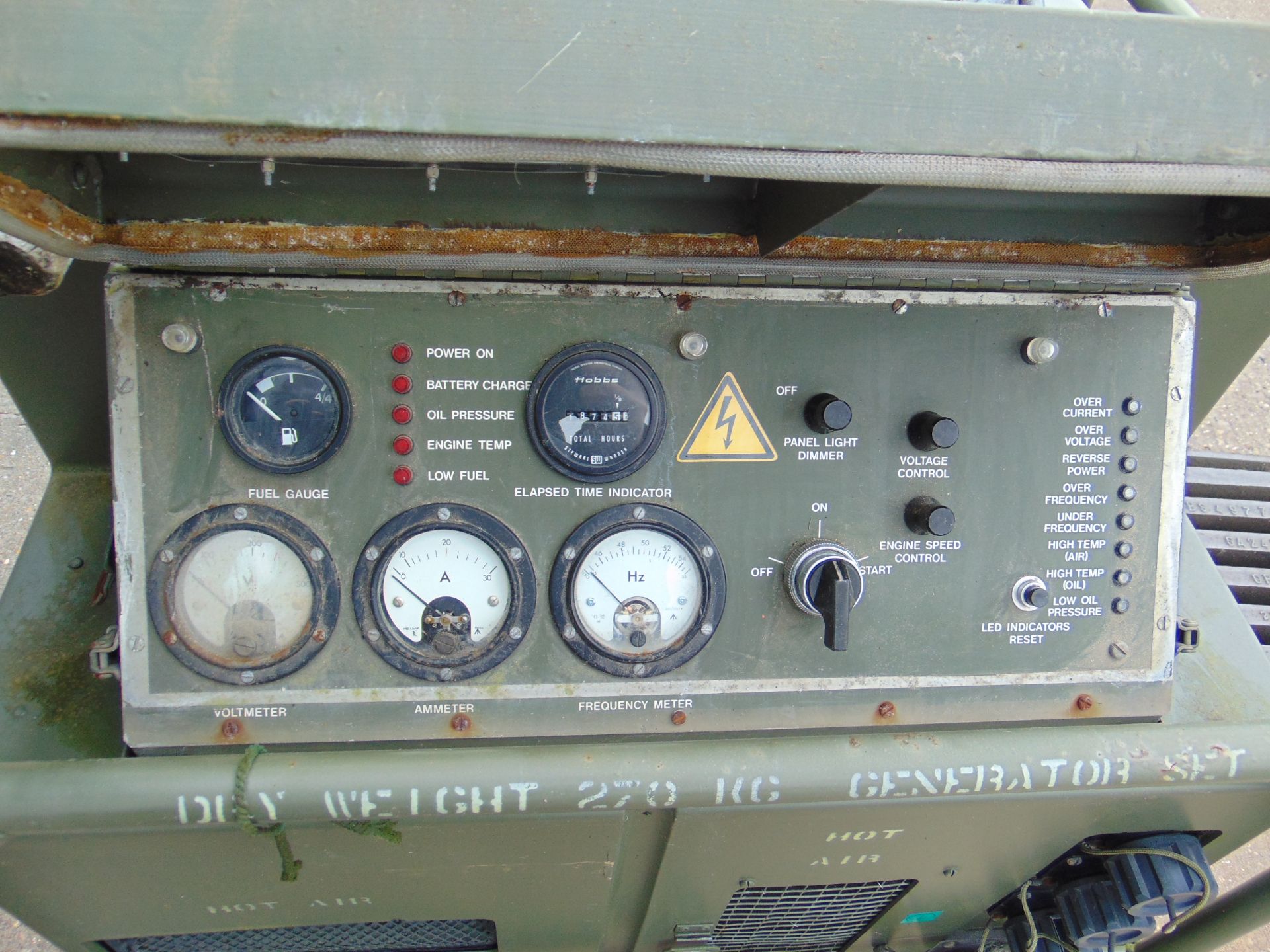 LISTER/ PETTER 5.6 KVA 240 Volt SINGLE PHASE 50 Hz GENERATOR - 1847 Hrs - Image 6 of 7