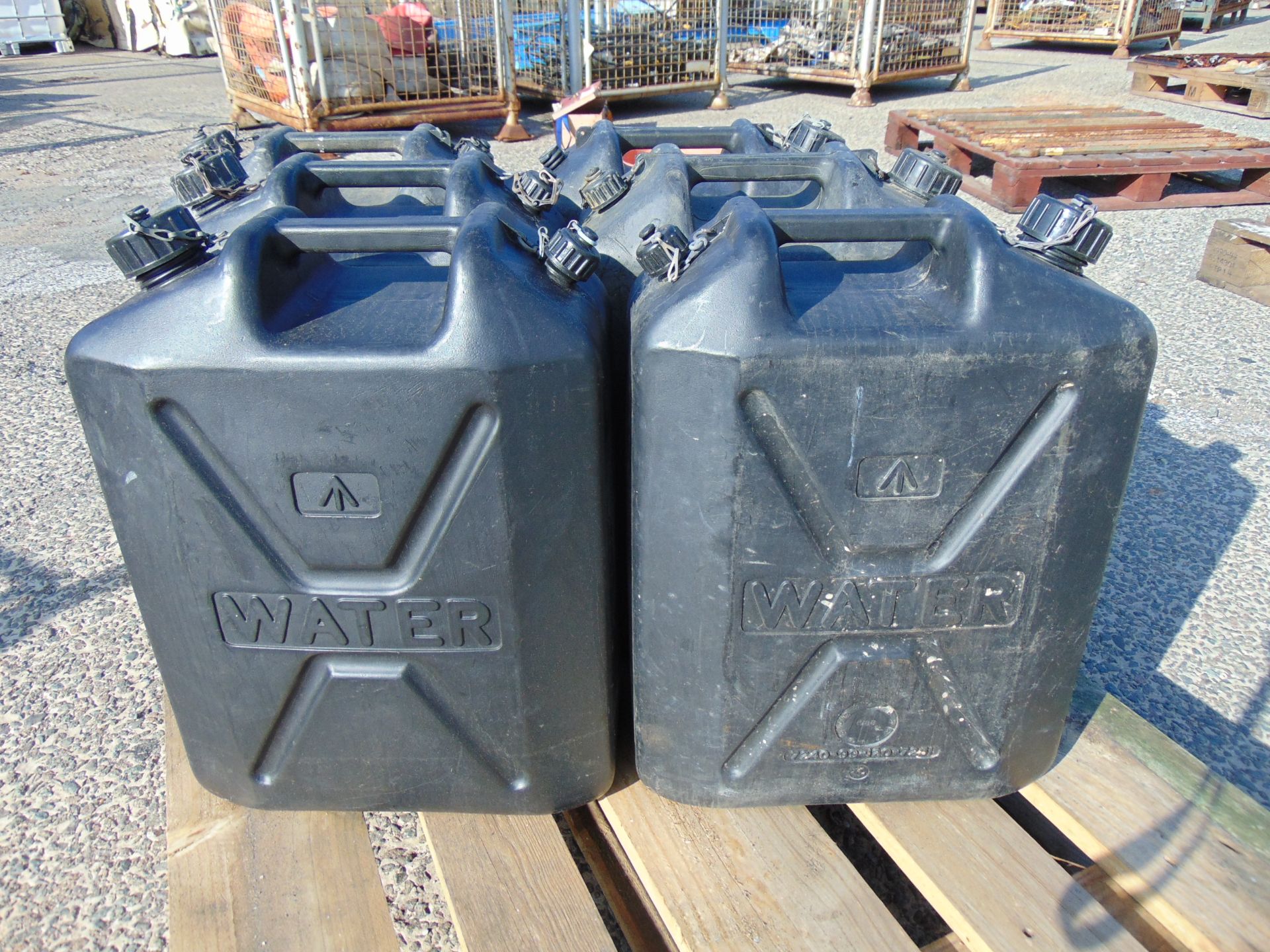 6 x Standard Nato 5 gall Water Jerry Cans