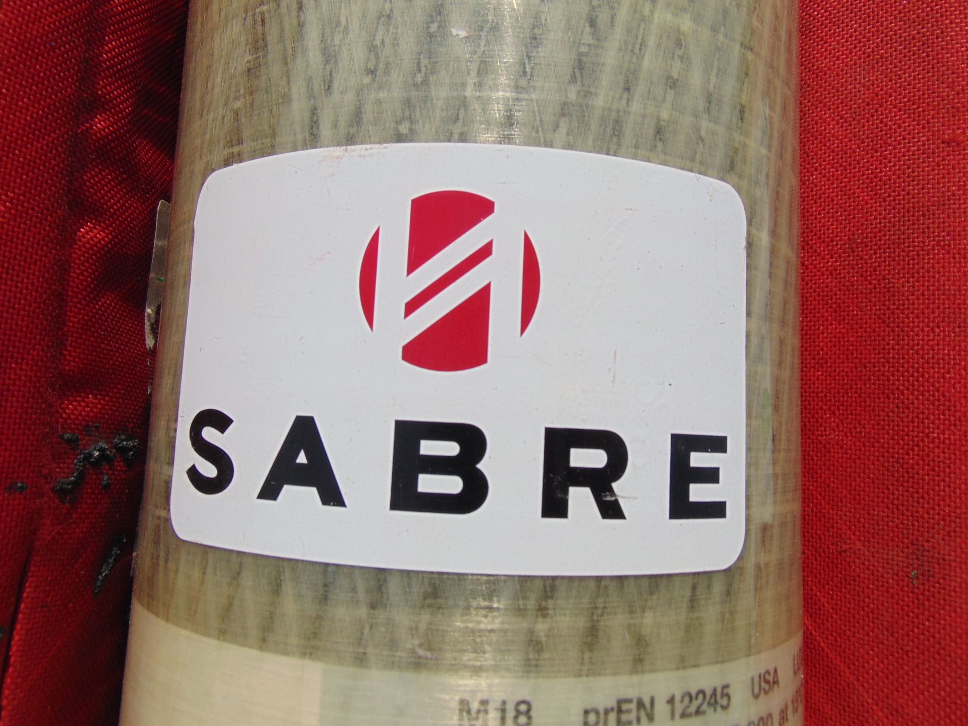 8 x Sabre Carbon Fibre Breathing Apparatus Cylinders c/w Cylinder Valves - Image 3 of 5