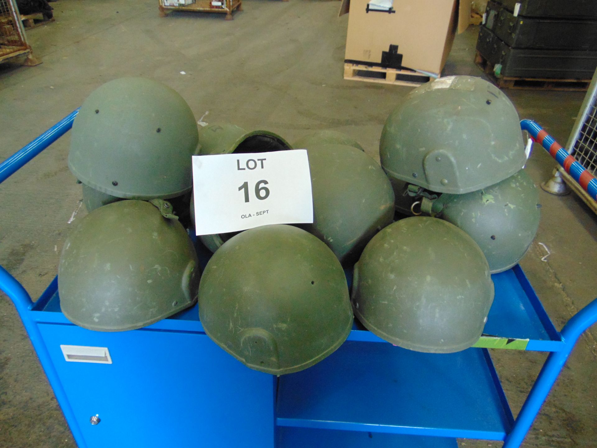 12X BRITISH ARMY GS MK.6 COMBAT HELMETS