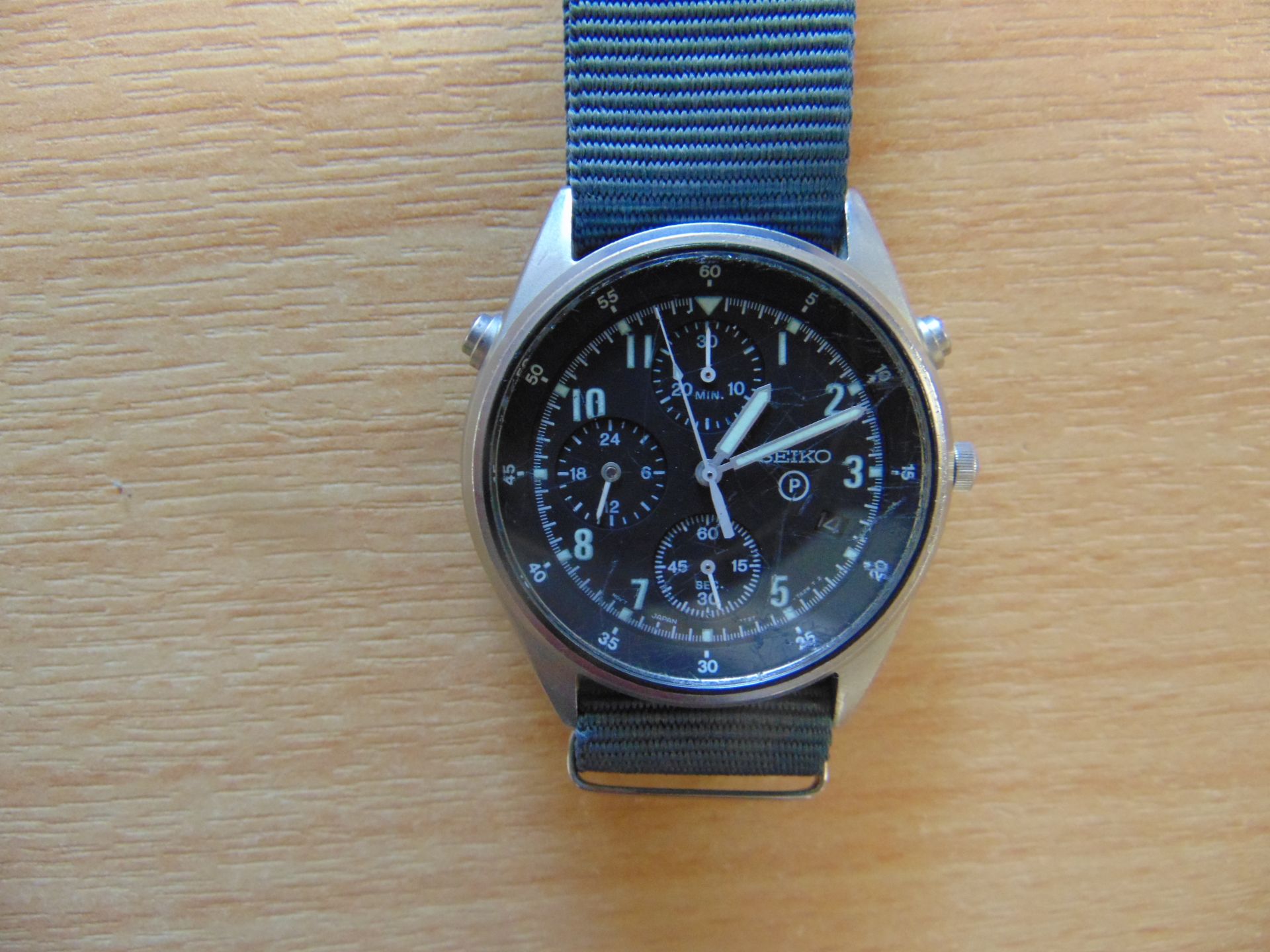 SEIKO R.A.F. ISSUE PILOTS CHRONO NATO MARKED UNTRIED AND UNTESTED - DATE 1995 - Image 3 of 8