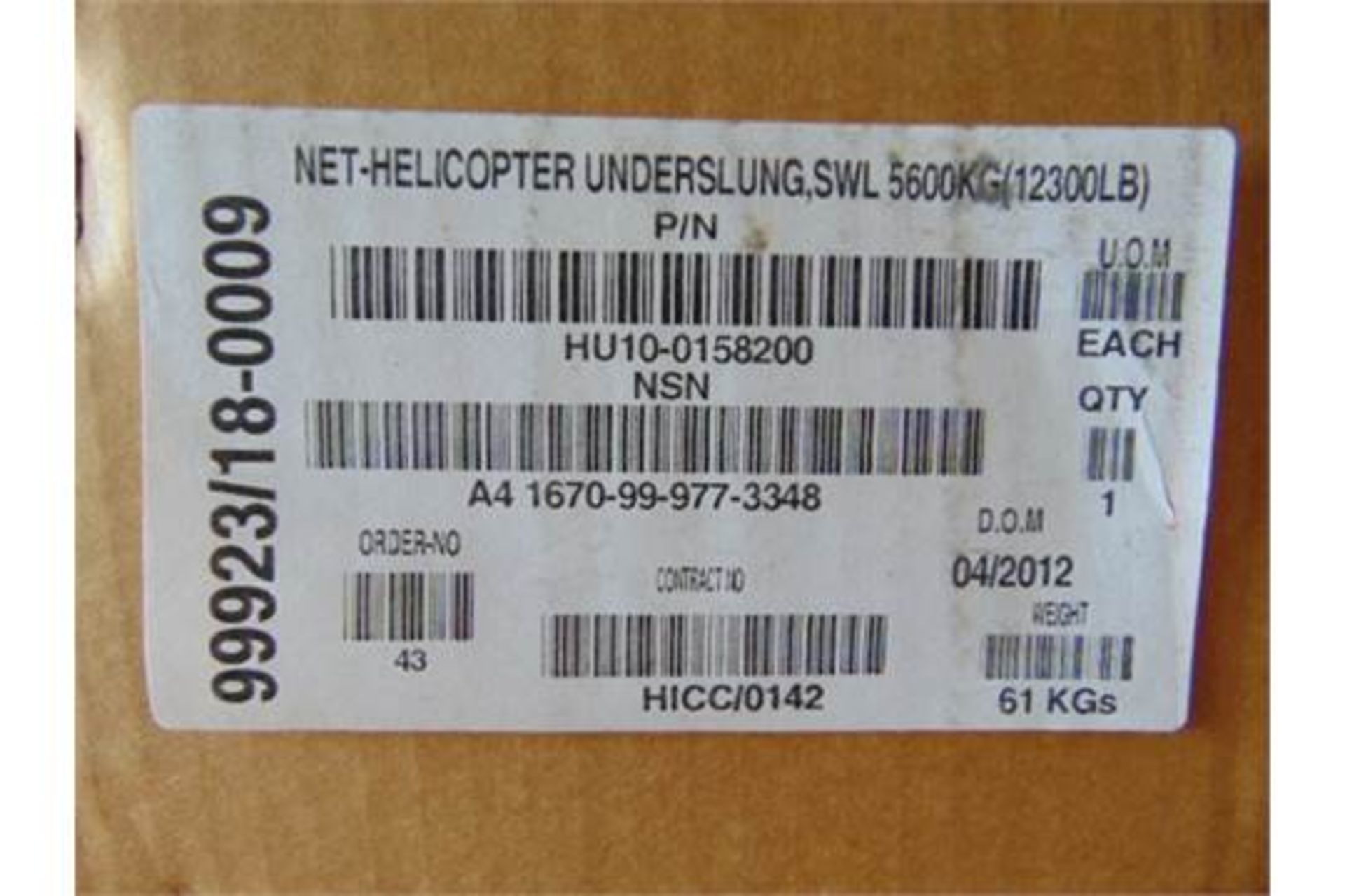 5600Kg Helicopter Cargo Net - Image 12 of 12