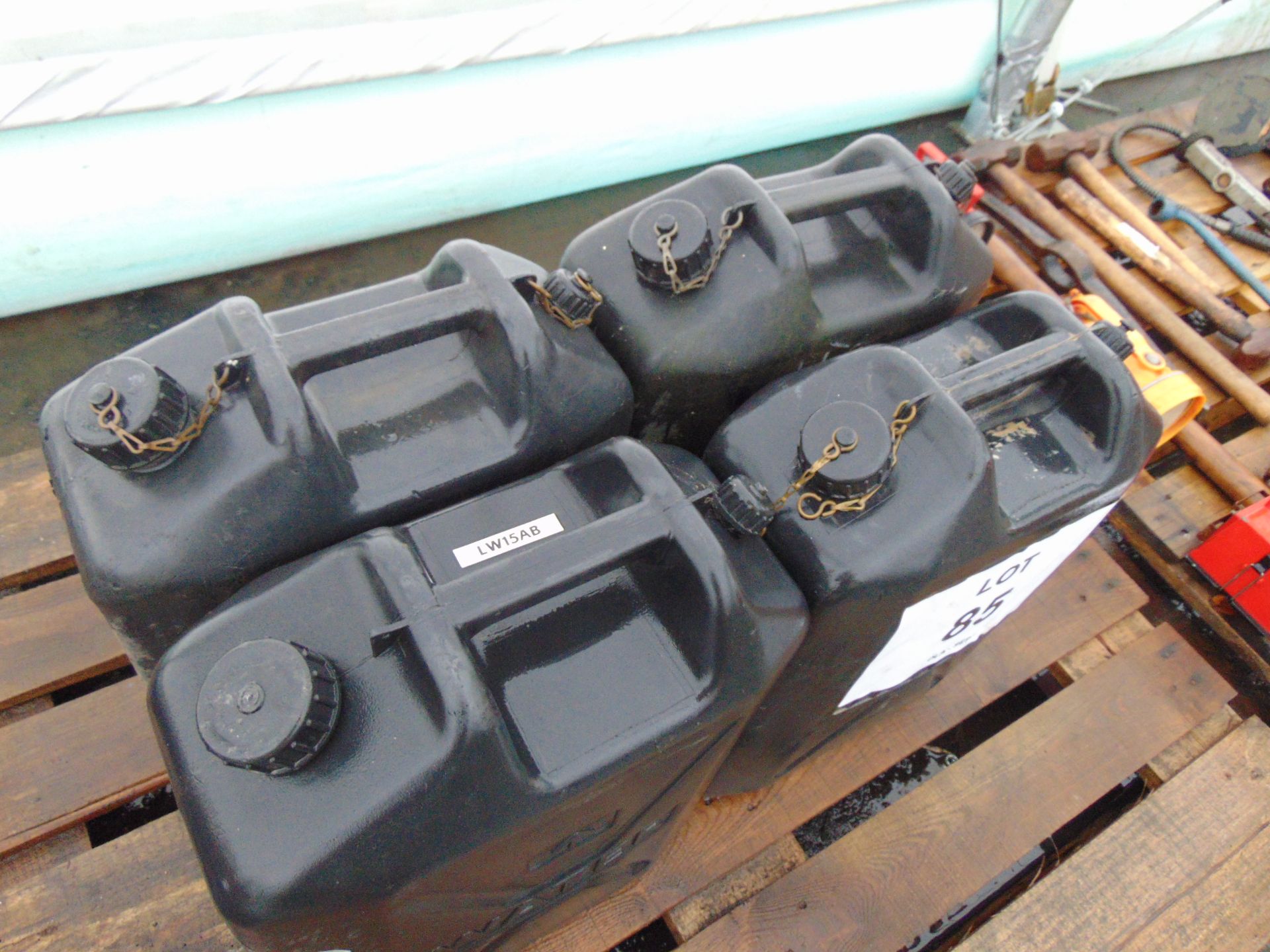 4 x Standard Nato 5 gall Water Jerry Cans as shown - Image 3 of 3