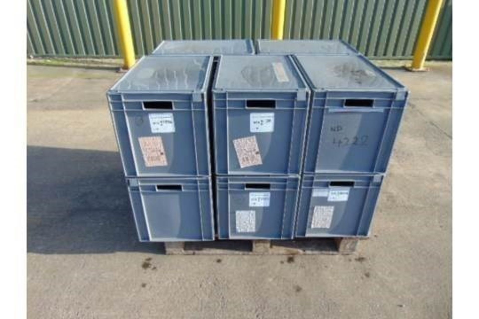 10 x Standard MoD Stackable Storage Boxes c/w Lids