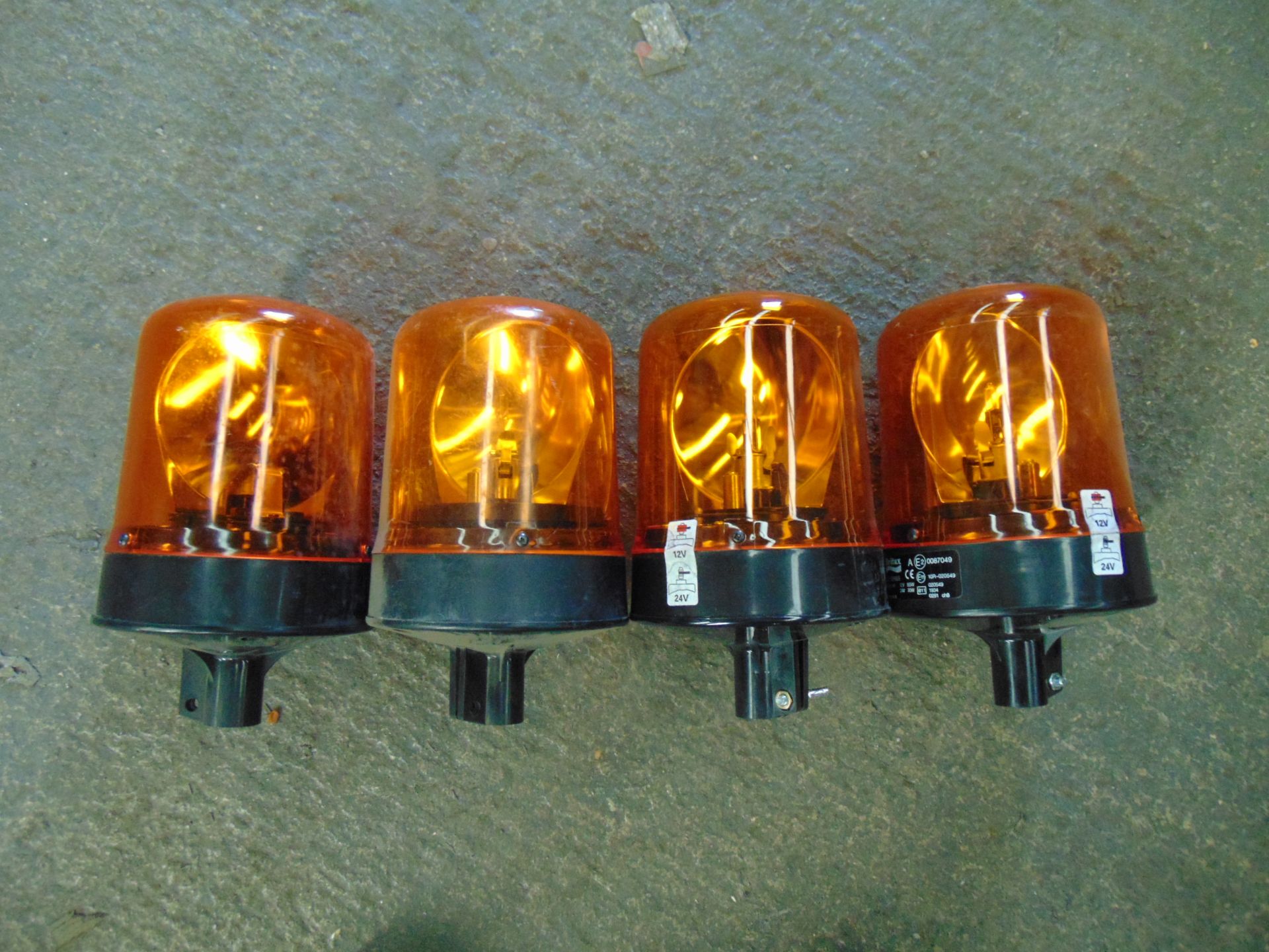 4 x Britax Rotating Amber Beacons