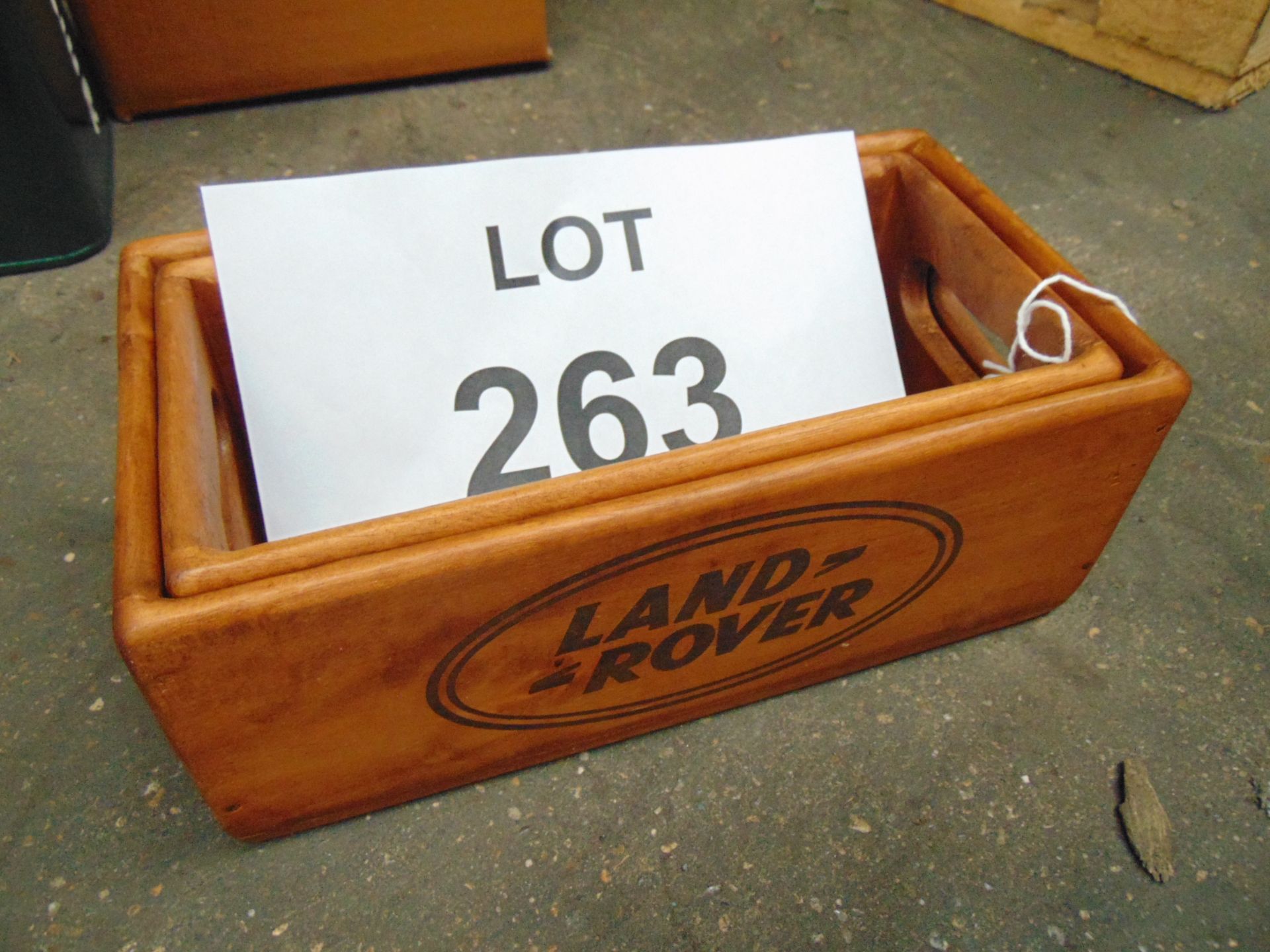 Set of 2 Land Rover Wooden Storage Boxes new unused - Image 3 of 3