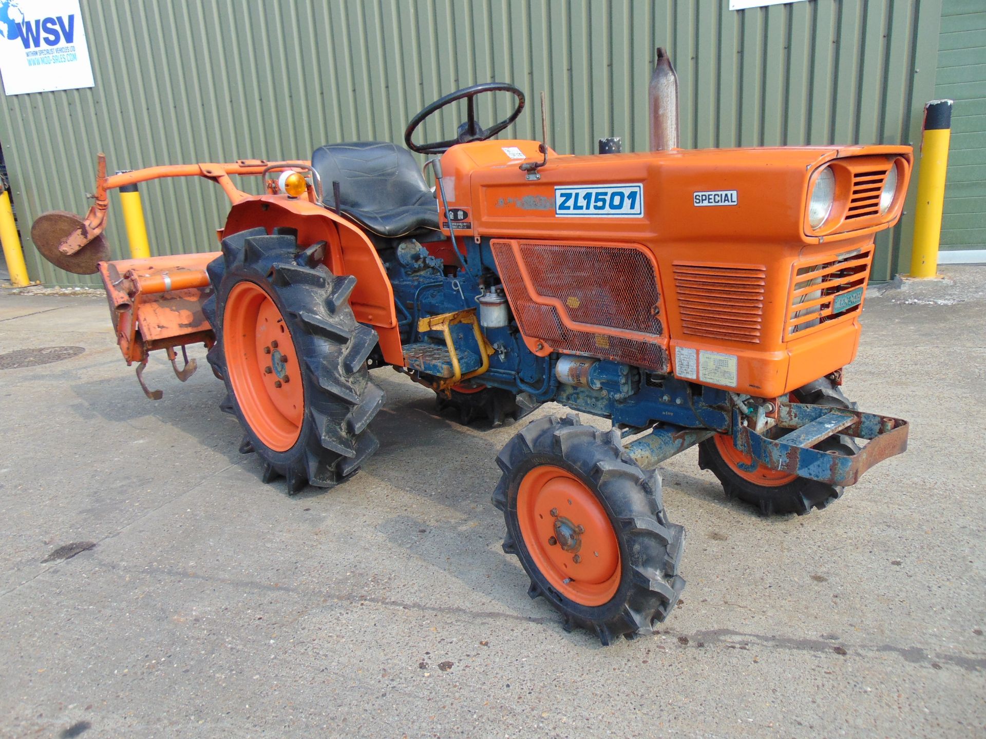 Kubota ZL1501 Compact Tractor c/w Rotovator ONLY 1,333 HOURS!